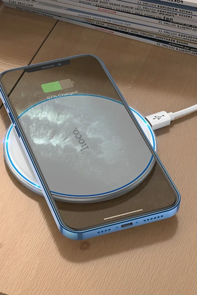 Hoco. CW6 Pro Easy 15W 1M Kablosuz Magsafe Şarj Cihazı - Beyaz - Resim 6