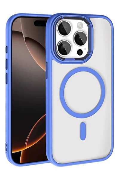 Apple iPhone 15 Pro Max Terea Magsafe Kapak - Mavi - Resim 5