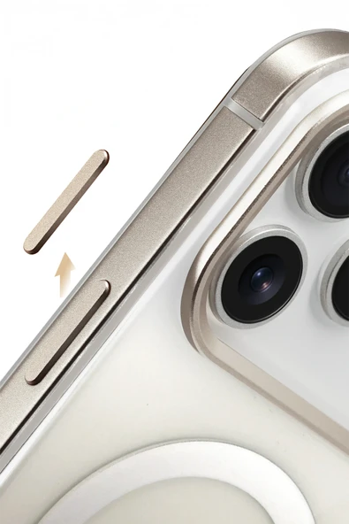 Apple iPhone 17 Pro HBC-395 Altai Magsafe Kapak - Çöl Titanyum - Resim 6