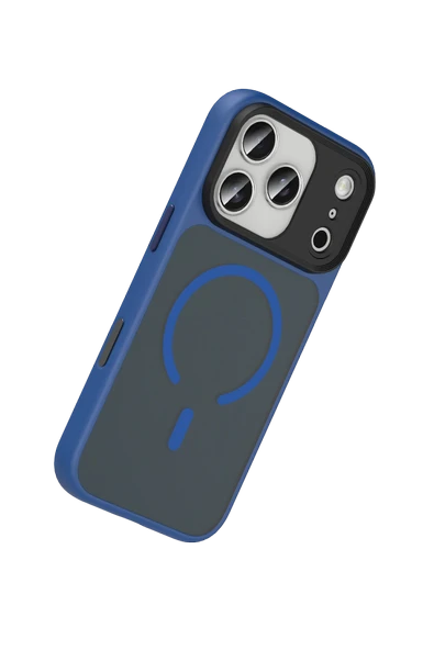 Apple iPhone 17 Pro Megane Magsafe Kapak - Lacivert - Resim 4