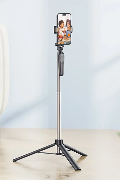 Hoco. K19 1.57M Broadcast Holder Selfie Çubuğu - Siyah - Resim 4