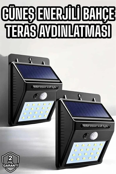CEYLAN ADAM Solar Güneş Enerji Panelli Sensörlü Lamba Enerji Tasarruflu - Resim 2