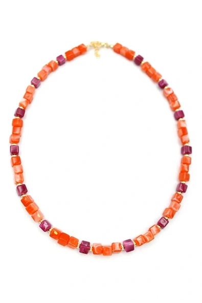 LitaeTrend Akrilik Kolye - Turuncu - Resim 2