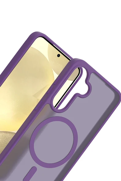 Samsung Galaxy A56 Jota Magsafe Kapak - Derin Mor - Resim 3