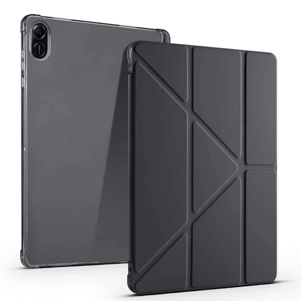 Honor Pad X8A 11 inç Uyumlu Uyku Modlu Standlı Kalemlikli Trifolding Fuchsia Tablet Kılıfı ürün görseli 1