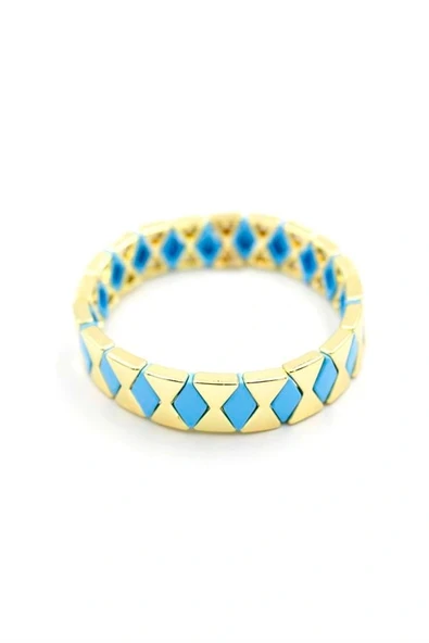 LitaeTrend Lastikli Porselen Bilezik - Mavi ürün görseli 1