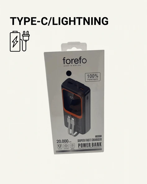 CEYLAN ADAM Dijital Ekranlı 20.000 mAh Powerbank | 22.5W Hızlı Şarj + Çoklu Bağlantı Seçeneği - Resim 3