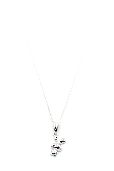 LitaeTrend Peluş Tavşan Figürü Kolye - Gümüş ürün görseli 1