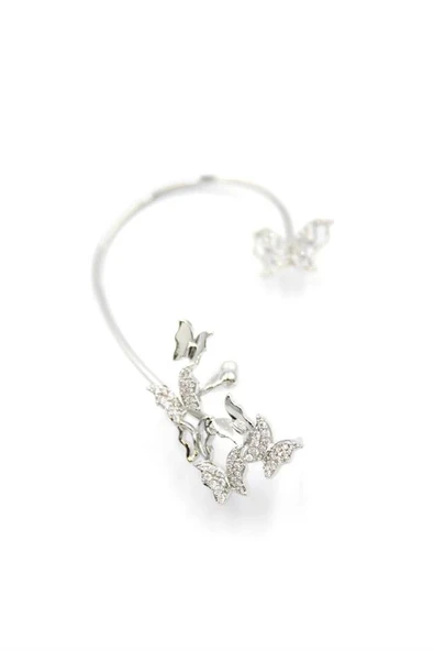 LitaeTrend Kelebek Kıkırdak Küpe - Gümüş ürün görseli 1