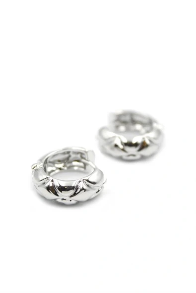 LitaeTrend Halka Küpe - Gümüş - Resim 2