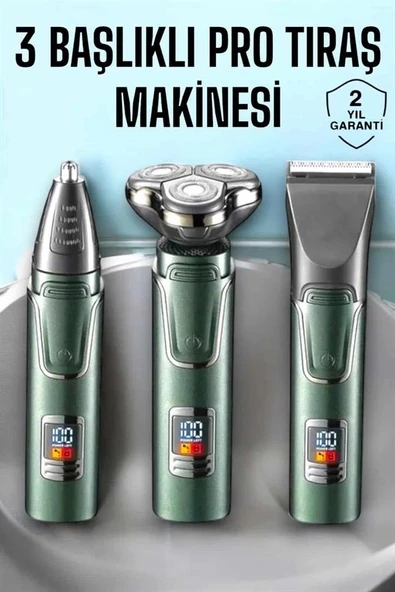 CEYLAN ADAM 3 Başlıklı Profesyonel Saç ve Sakal Bakım Seti Vücut, Burun ve Kulak Tüy Alma - Resim 2