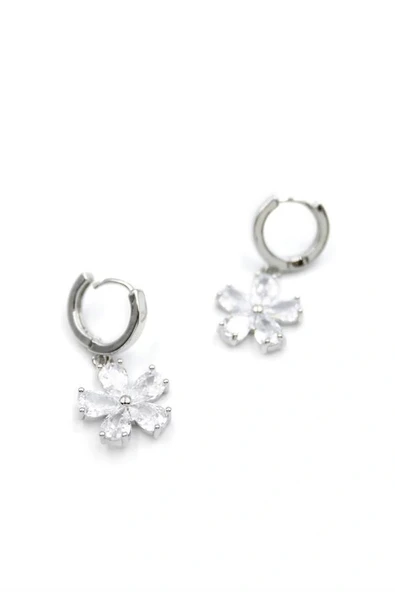 LitaeTrend Çiçek Küpe - Beyaz ürün görseli 1