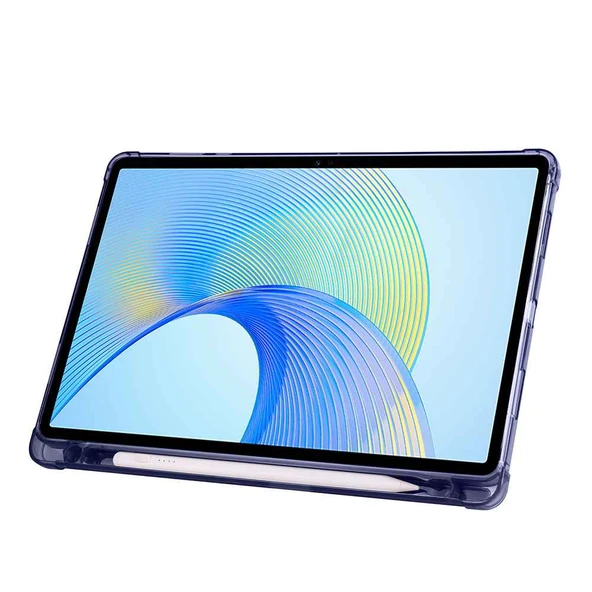 Honor Pad X8A 11 inç Uyumlu Uyku Modlu Standlı Kalemlikli Trifolding Fuchsia Tablet Kılıfı - Resim 3