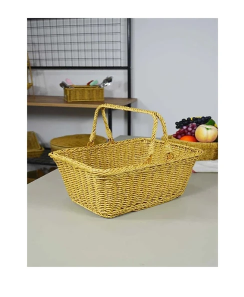 Sepetçi Baba Sepet Hasır Kulplu Dikdörtgen 2024-215 - Resim 2