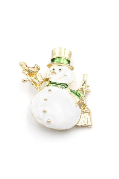 LitaeTrend Kardan Adam Broş - Beyaz ürün görseli 1