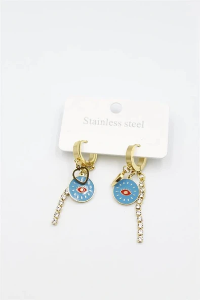 LitaeTrend Taşlı Küpe - Altın ürün görseli 1