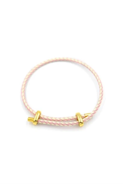 LitaeTrend İp Bileklik - Açık Pembe - Resim 2