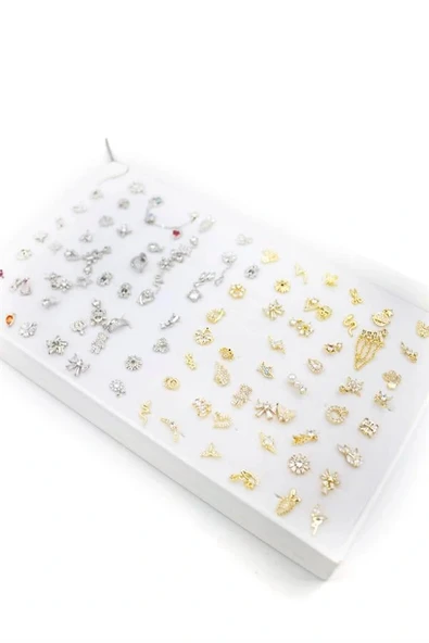 LitaeTrend 100'lü Karışık Tragus(Gümüş-Altın) - Altın ürün görseli 1