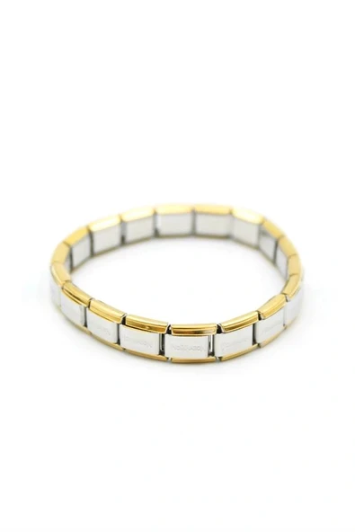 LitaeTrend Lastikli Çelik Bilezik - Gümüş ürün görseli 1