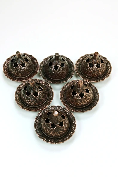 LitaeTrend 6 Lı Mini Eskitme Osmanlı Temalı Koyu Renk Lokumluk Sunum - Resim 4