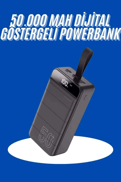 CEYLAN ADAM Powerbank 50.000 Mah Dijital Göstergeli Taşınabilir 4 Portlu Hızlı Powerbank ürün görseli 1