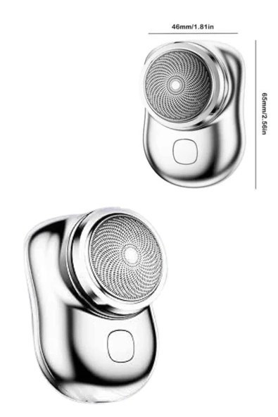 CEYLAN ADAM Kablosuz Tıraş Makinesi Günlük Hızlı Taşınabilir Şarjlı Yuvarlak Paslanmaz Çelik - Resim 5