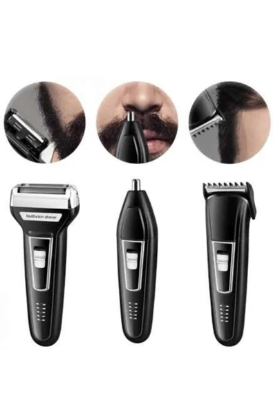 CEYLAN ADAM Kulak Burun Kıl Kesme Ense Yanak Tıraş Seti 3 Başlıklı Profesyonel - Resim 4