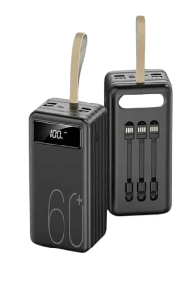 CEYLAN ADAM Hızlı Şarj 4 Çıkışlı Powerbank 60.000 Mah Taşınabilir Dijital Göstergeli - Resim 2