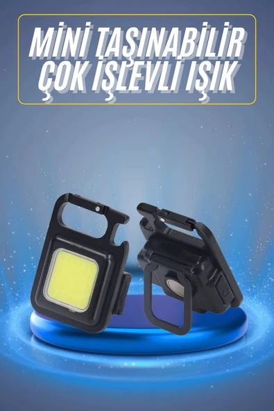 CEYLAN ADAM Kamp Çadır Lambası Şarjlı El Feneri Işıldak Anahtarlık Mini Mıknatıslı ürün görseli 1