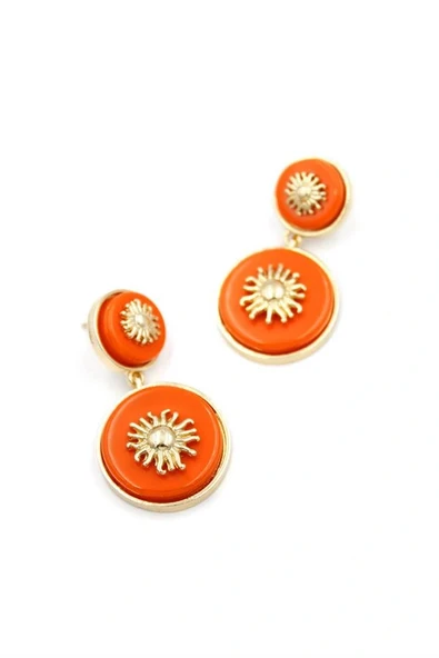 LitaeTrend Güneş Küpe - Turuncu ürün görseli 1