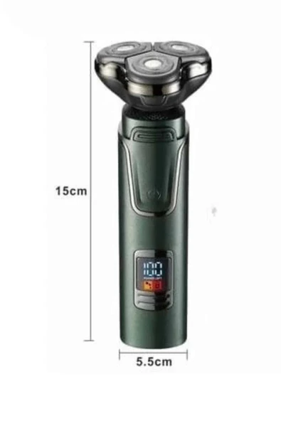 CEYLAN ADAM Dijital Göstergeli 3 Başlıklı Tıraş Makinesi Islak Kuru Lazer Öncesi Günlük - Resim 4