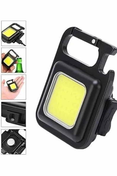 CEYLAN ADAM Kamp Çadır Lambası Şarjlı El Feneri Işıldak Anahtarlık Mini Mıknatıslı - Resim 3