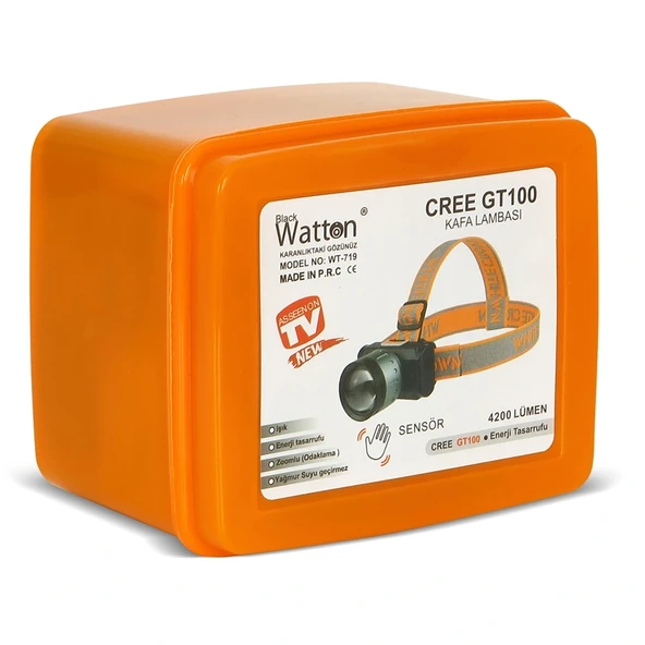 4200 Lümen Şarjlı Sensörlü Göstergeli Kafa Lambası  Wt-719 - Resim 3