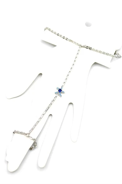 LitaeTrend Taşlı Yıldız Şahmeran - Gümüş ürün görseli 1