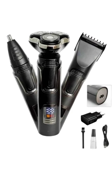 CEYLAN ADAM Yüksek Performanslı 3 Başlıklı Profesyonel Şarjlı Islak ve Kuru Kullanıma Uygun - Resim 2