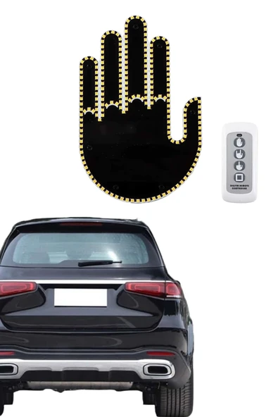 CEYLAN ADAM Uzaktan Kumandalı El Orta Parmak Led Araç Camına Özel - Resim 5