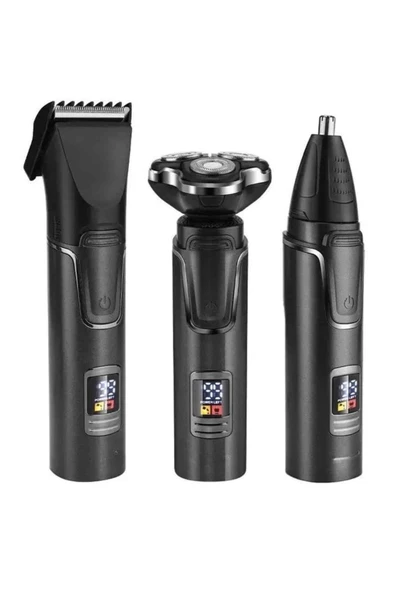 CEYLAN ADAM Yüksek Performanslı 3 Başlıklı Profesyonel Şarjlı Islak ve Kuru Kullanıma Uygun - Resim 3