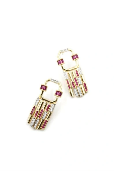 LitaeTrend Taşlı Küpe - Pembe ürün görseli 1