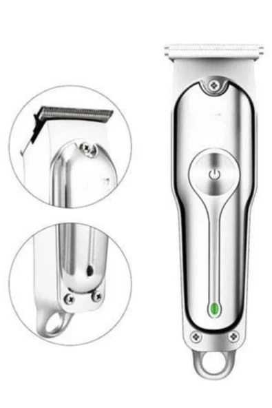 CEYLAN ADAM Paslanmaz Çelik Bıçaklı Kablosuz Şarjlı Dijital Göstergeli Tıraş Makinesi - Resim 2