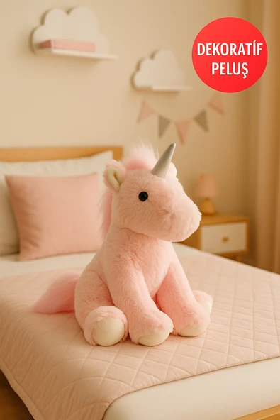 41 CM Pembe Melek At Peluş – Yumuşak Oyuncak, Çocuk Odası Dekor, Hediye Unicorn Peluş - Resim 2