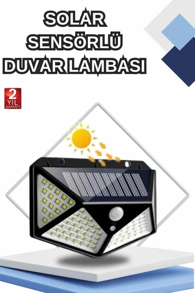 CEYLAN ADAM Bahçe Lambası Bahçe Aydınlatma Sensörlü Suya Dayanıklı 100 Led ürün görseli 1