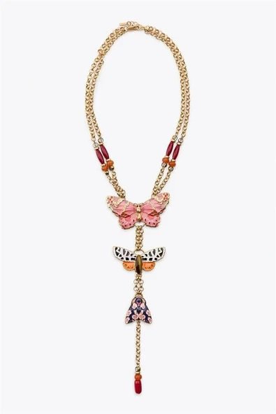 LitaeTrend Kelebek Kolye - Altın ürün görseli 1