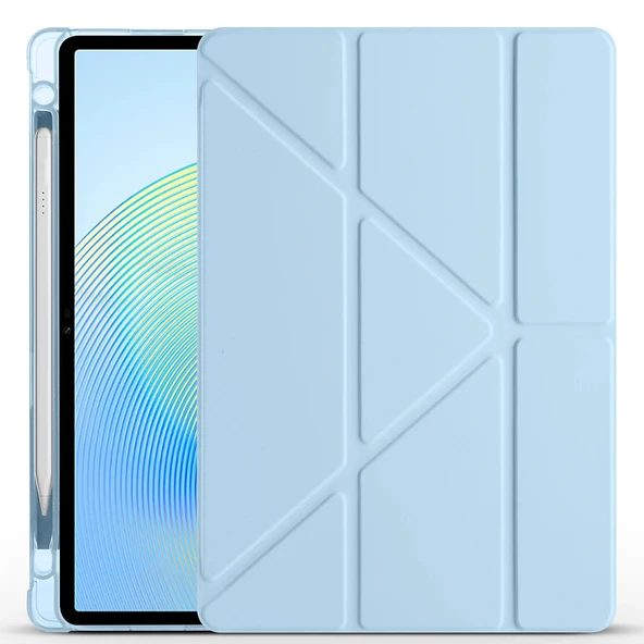 Honor Pad X8A Kılıf Zore Tri Folding Kalem Bölmeli Standlı Kılıf - Resim 7