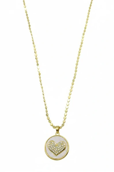 LitaeTrend Ezme Zincir Kalp Kolye - Altın ürün görseli 1