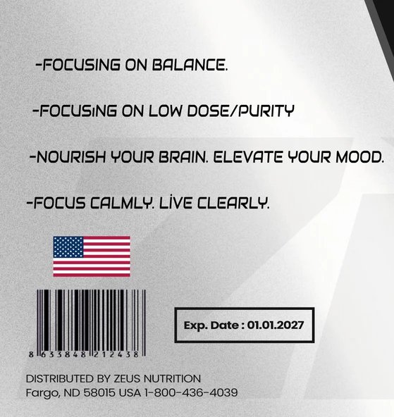 Zeus Nutrition Lithium Orotate 5 mg 60 Veggie Capsules - Resim 3