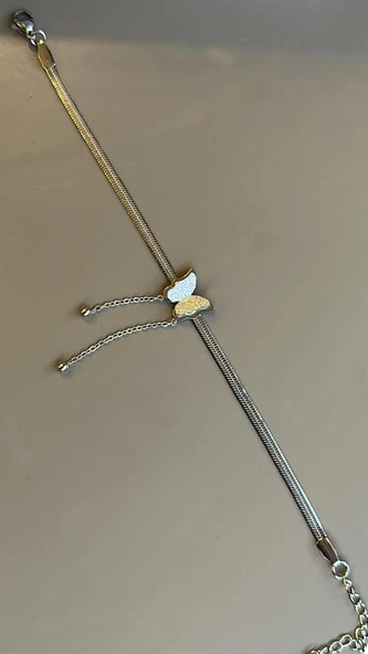 LitaeTrend Kelebekli İtalyan Bileklik - Gümüş ürün görseli 1