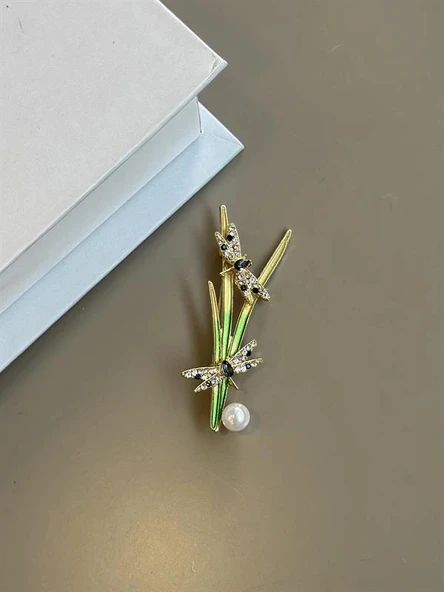 LitaeTrend Sazlık Broş - Yeşil ürün görseli 1