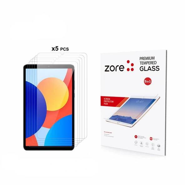 Xiaomi Redmi Pad SE 8.7 Zore 5in1 Tablet Temperli Cam Ekran Koruyucu ürün görseli 1