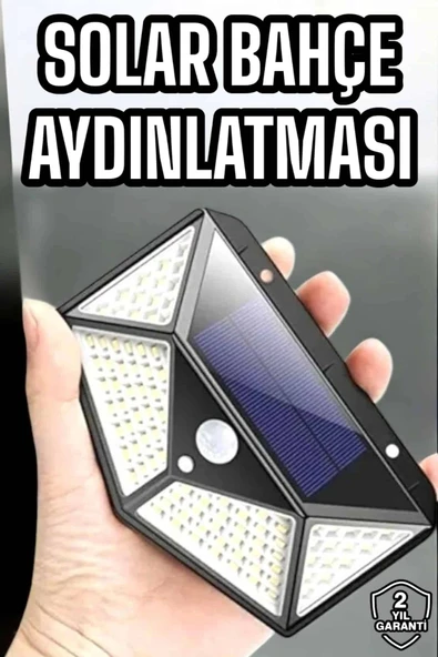 CEYLAN ADAM Güneş Enerjili Bahçe Aydınlatma Lambası Solar 100 Led Lamba ürün görseli 1