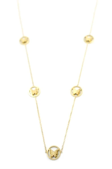 LitaeTrend Kelebek Kolye - 90 cm - Altın ürün görseli 1